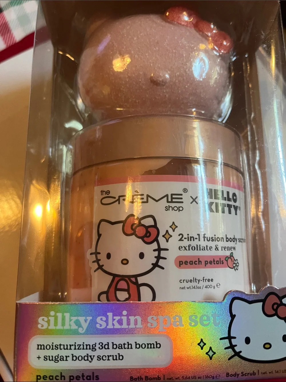 The Crème Shop x Hello Kitty Peach Petals Silky Skin Spa Set - Pink